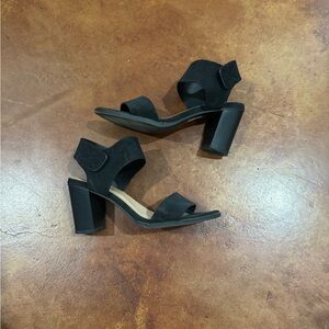 Black block heels